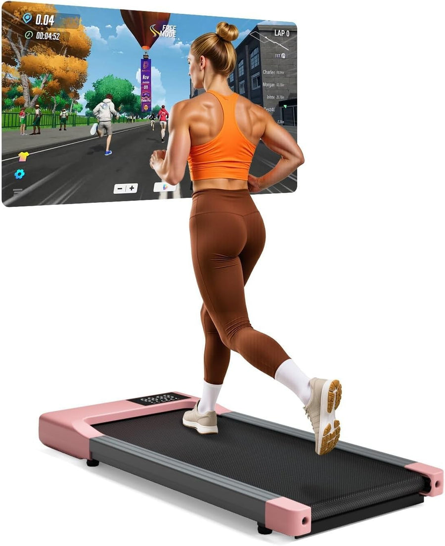 Compact Under Desk Treadmill – Quiet, Shock-Absorbing, App-Controlled, Portable