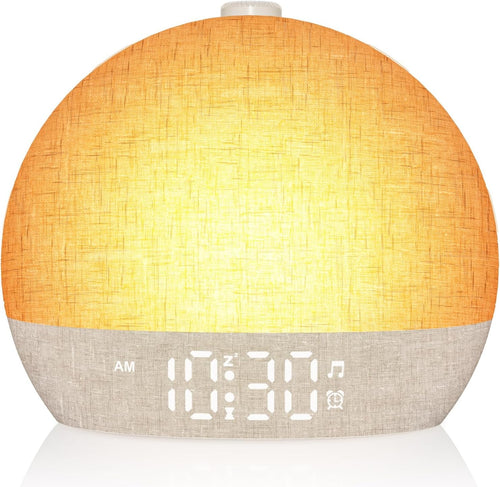 Sunrise Alarm Clock Wake Up Light White Noise Night Light Heavy Sleepers