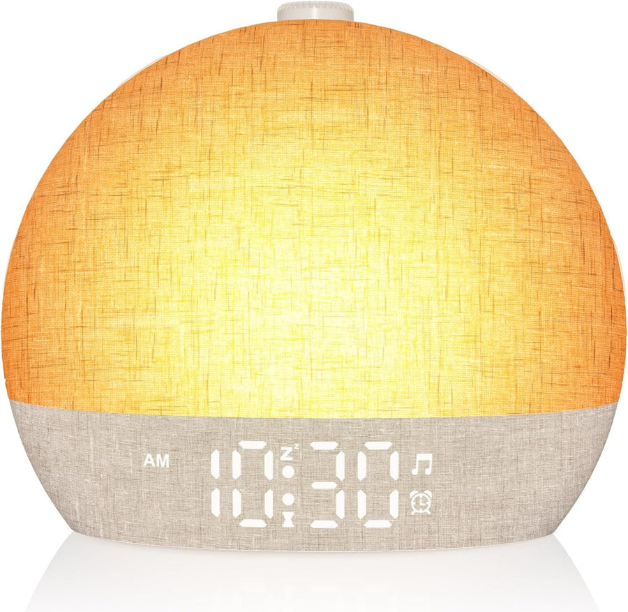 Sunrise Alarm Clock Wake Up Light White Noise Night Light Heavy Sleepers