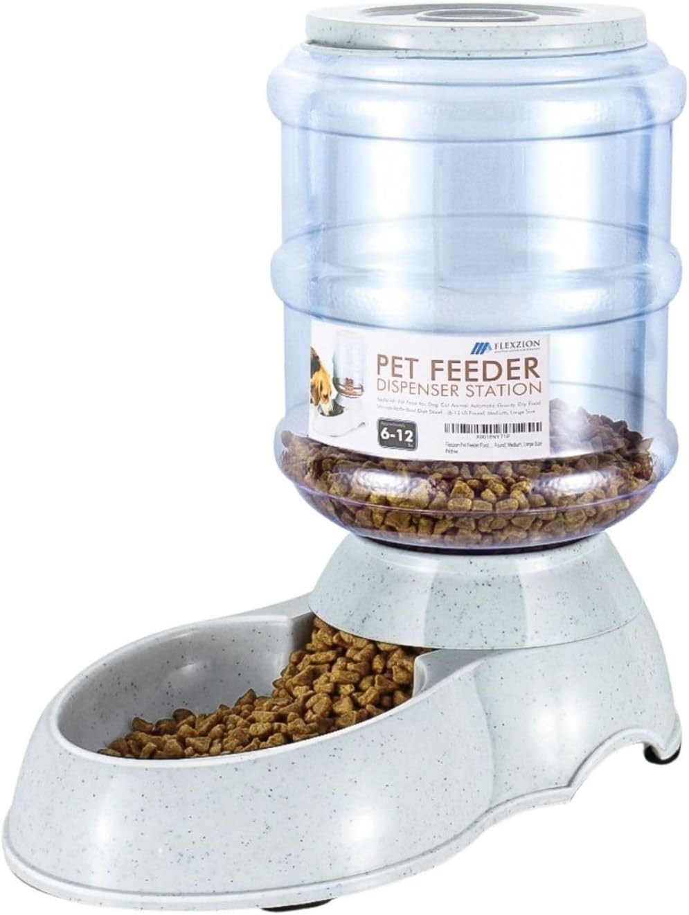 Gravity Pet Feeder 3 Gallon Auto Food Dispenser for Dogs Cats Large