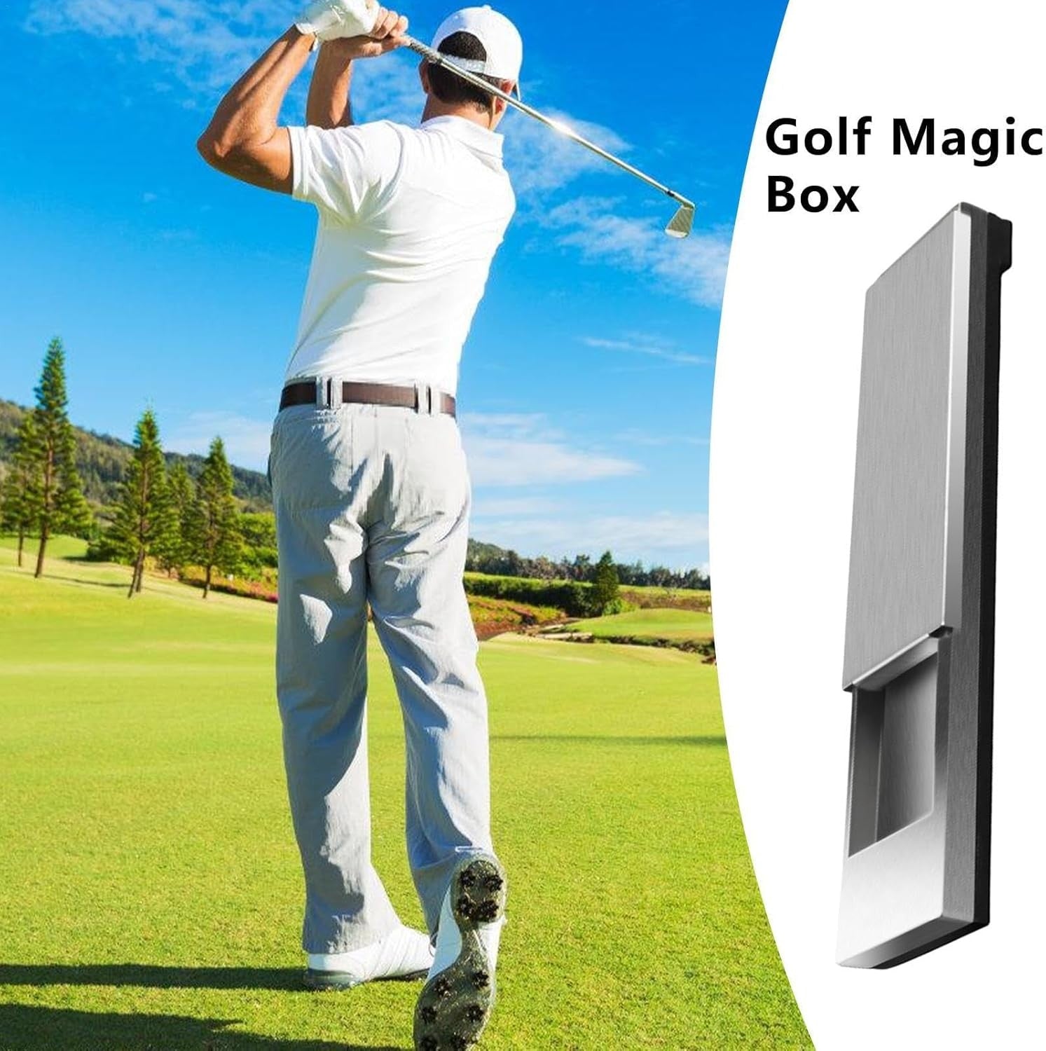 Golf Swing Trainer Aid Stainless Steel Swing Analyzer Tool