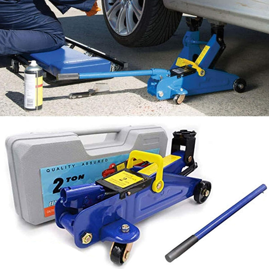 2 Ton Hydraulic Trolley Jack Heavy Duty Car Van Lift 135–320mm Rocket Rise+Case