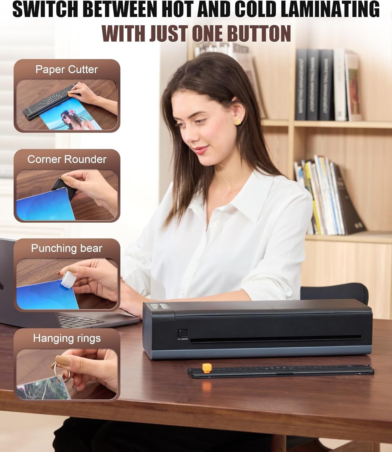 A3 Laminator 6 in 1 Hot Cold Fast 60s Warm Jam Free + Pouches