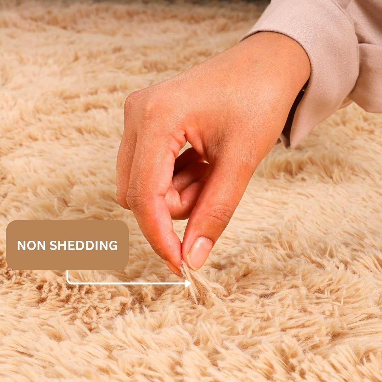 Beige Hallway Runner Rug 80x300cm Soft Fluffy Non-Slip Shaggy Carpet Long Area