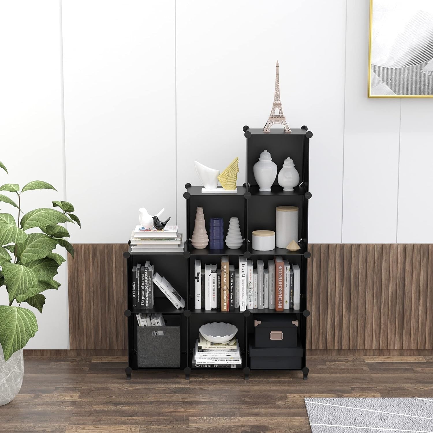 9-Cube Storage Unit Bookshelf – Modular DIY Shelves for Clothes, Toys, Books