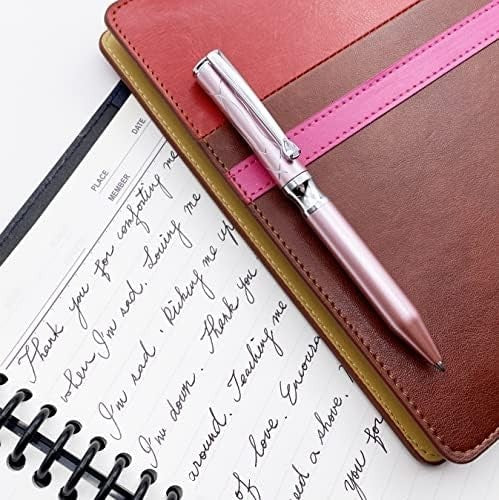 Luxury Pink Crystal Ballpoint Pen Brass Executive Gift Box