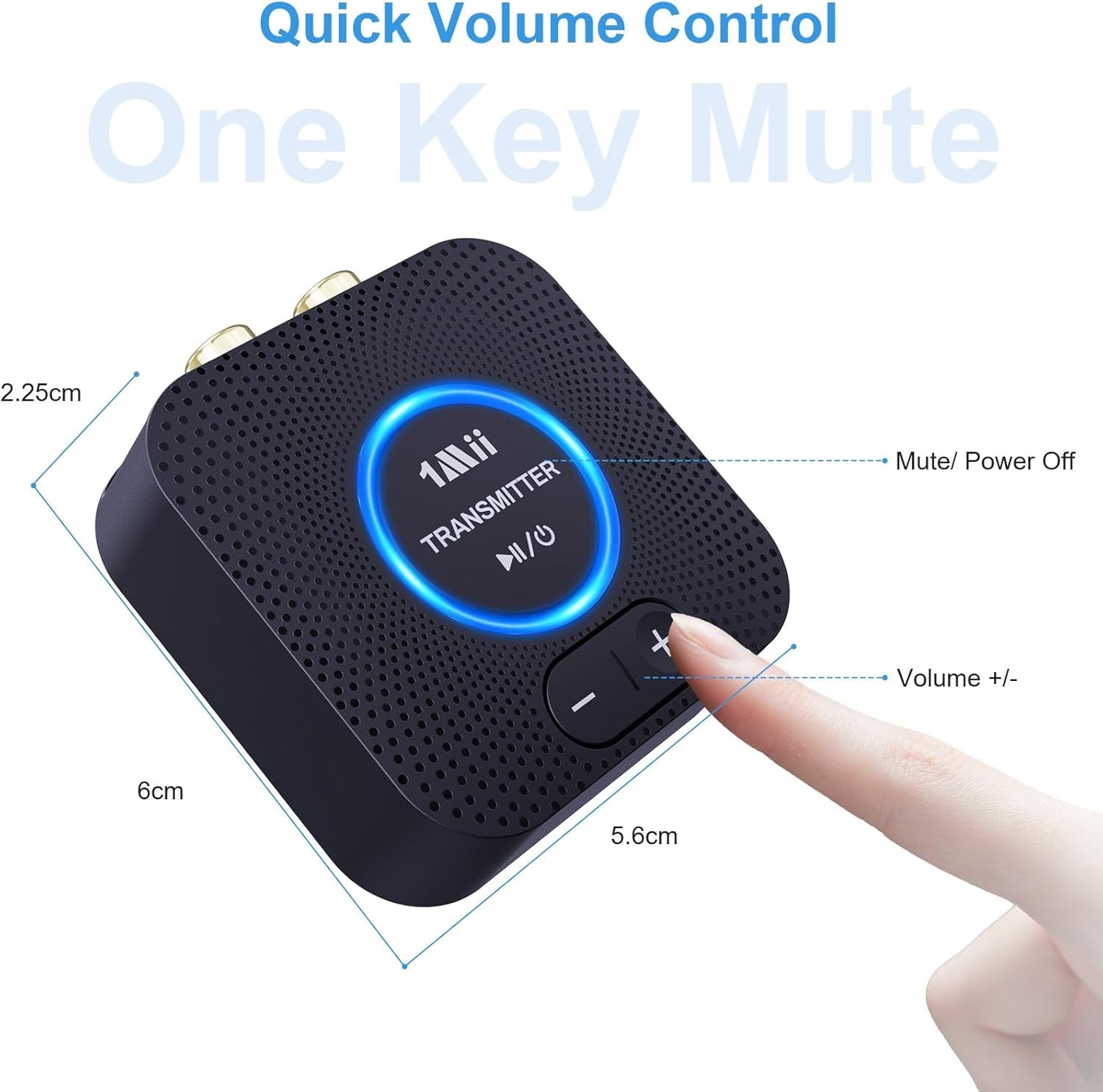 2.4GHz Wireless Audio Transmitter Receiver Black 80m Low Latency