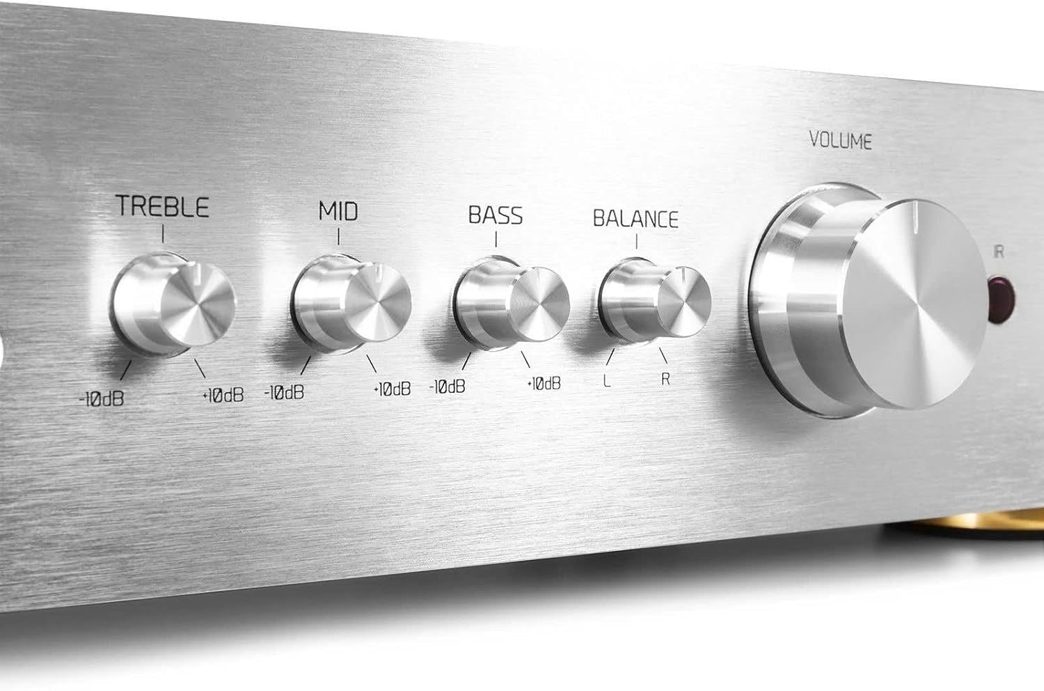 2-Channel HiFi Stereo Amplifier Aluminium USB RCA Home Audio