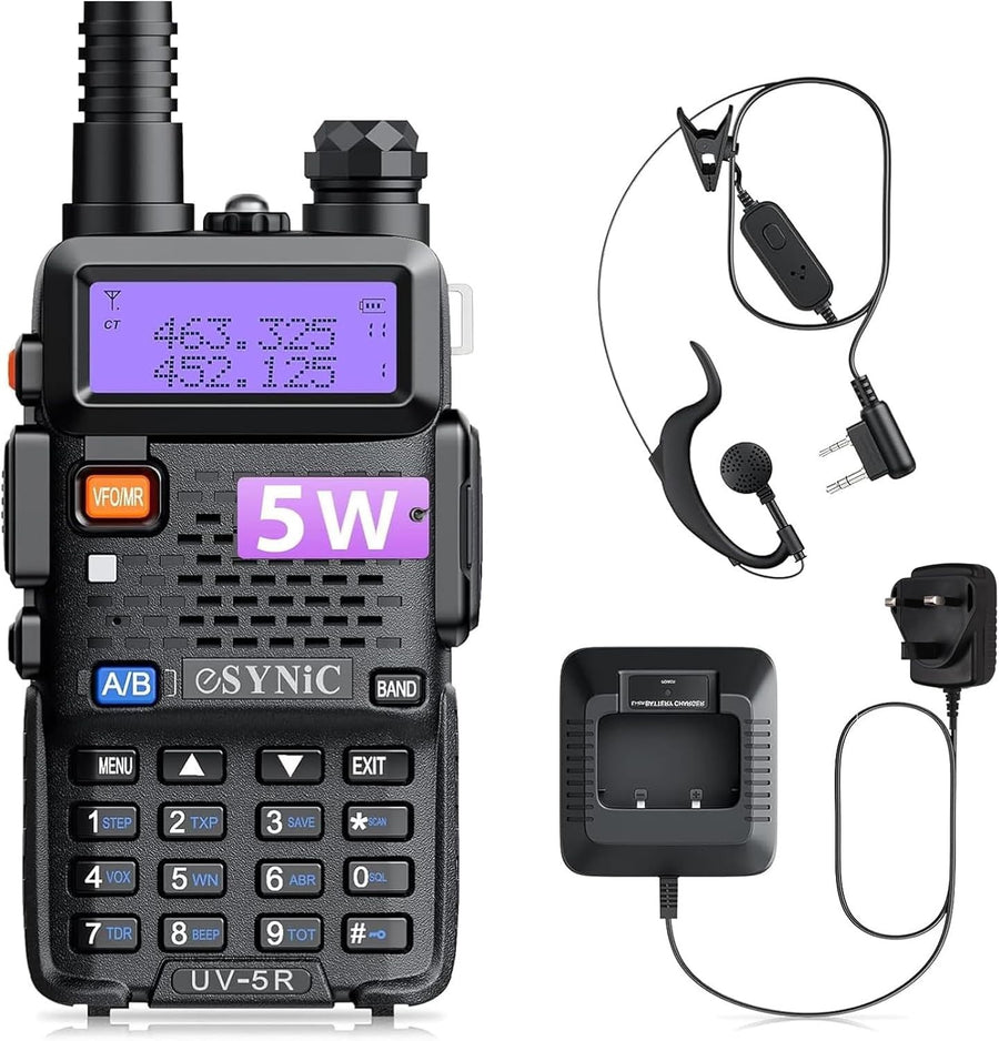 UV-5R Dual Band Walkie Talkie Long Range 128CH VOX FM Radio LED