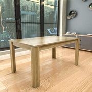 Oak Kitchen Dining Table 6 Seater MDF Wood Rectangular 150cm Sturdy Frame