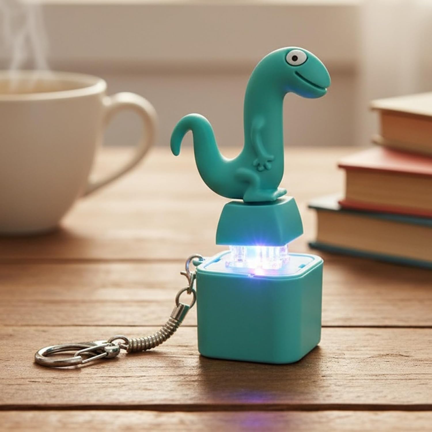 LED Click Sound Fidget Keychain Rechargeable Stress Relief Pocket Toy