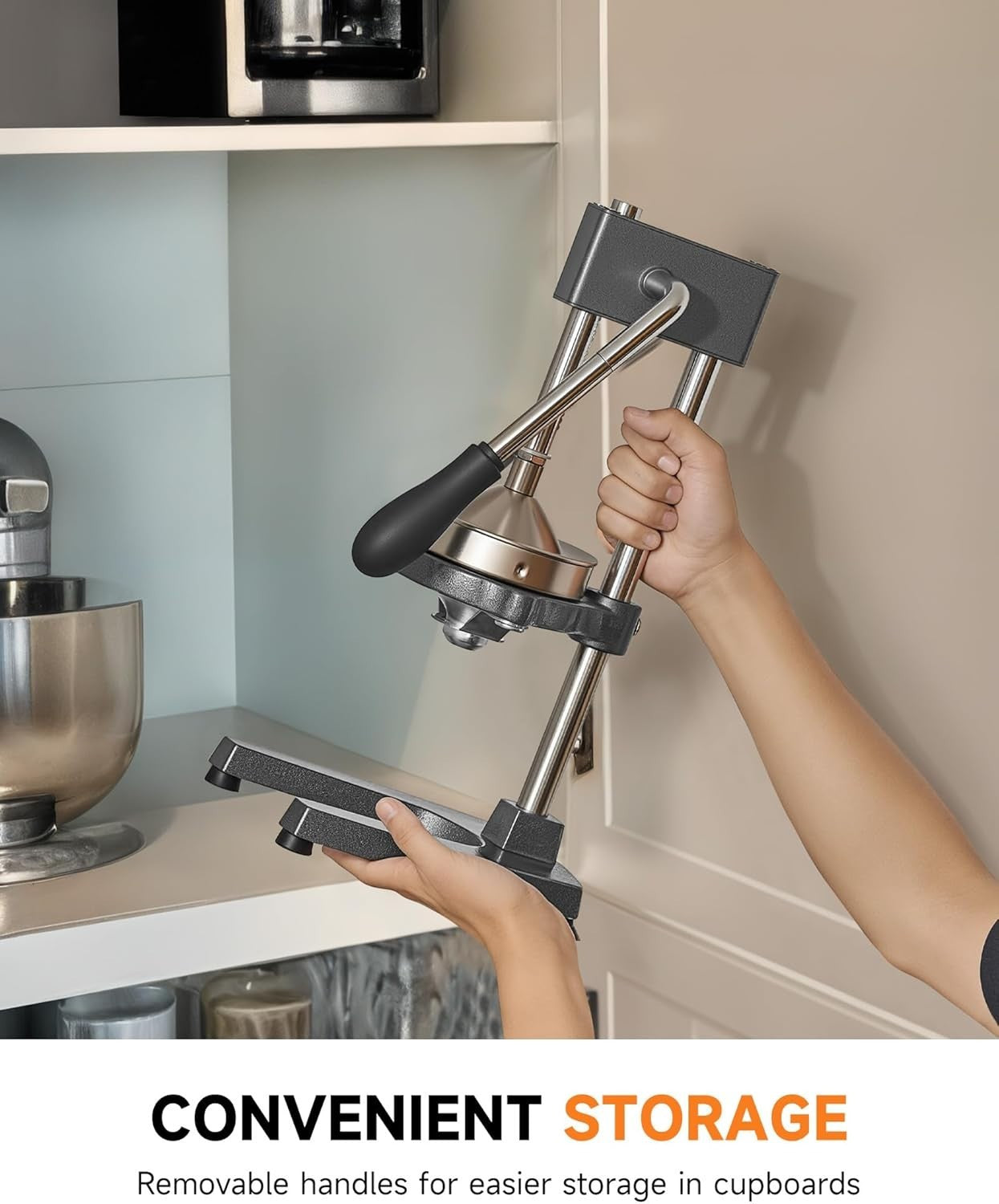 Commercial Manual Citrus Juicer Cast Iron Hand Press Dual Plates