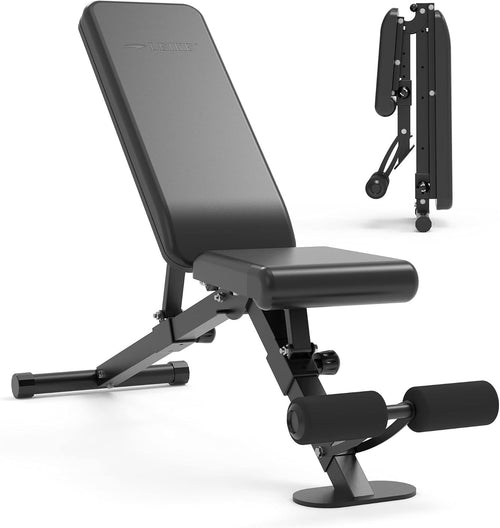 Auto-Lock Folding Workout Bench 660lb Multi-Angle Home Training