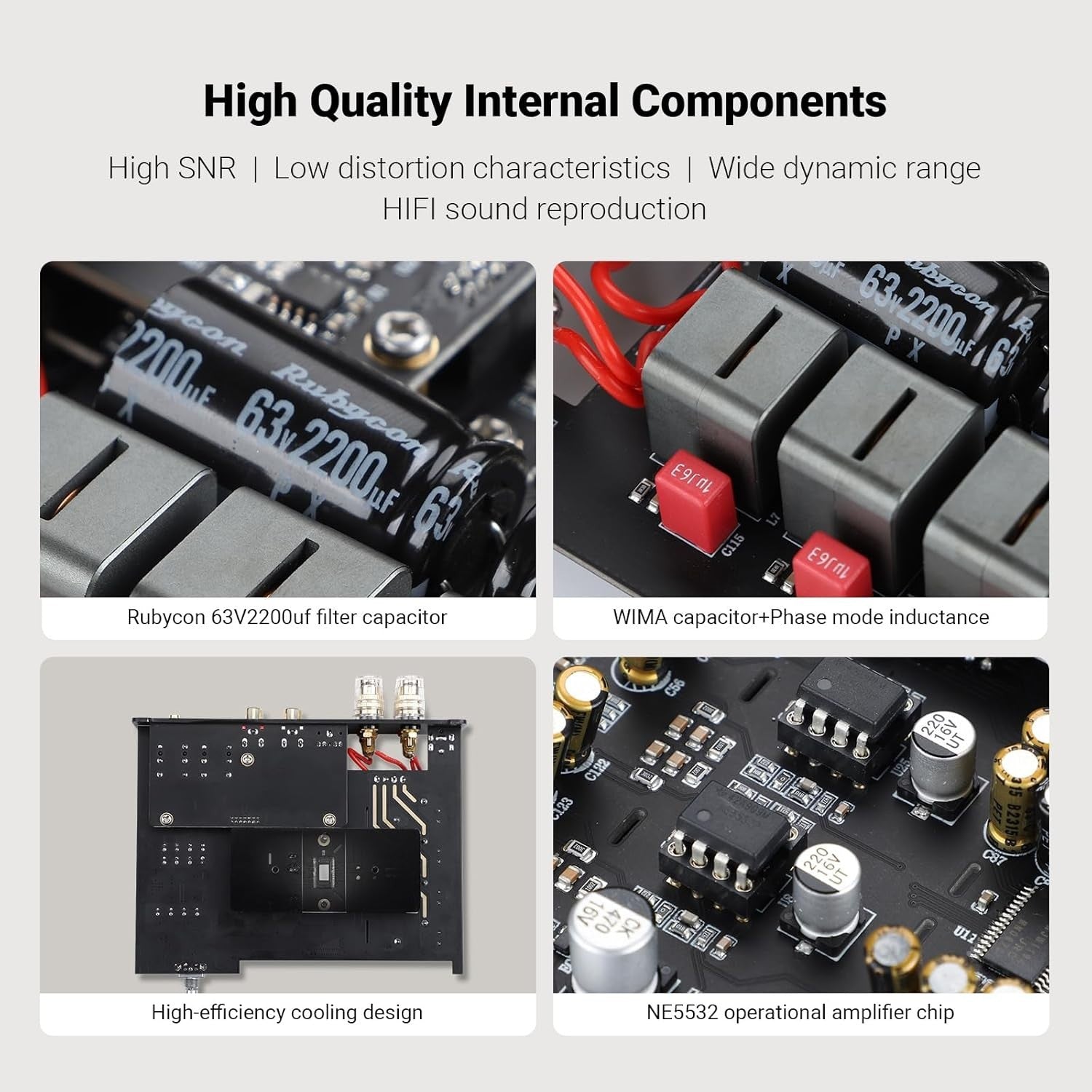 300W x2 HiFi DAC Amplifier Bluetooth 5.1 USB Optical 48V