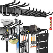 48 Inch Garage Tool Organizer Wall Mount Rack 7 Hooks Heavy Duty