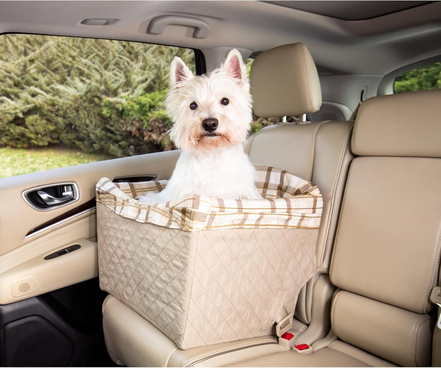 Dog Booster Car Seat Safety Travel Seat Washable Fleece Cushion 14kg