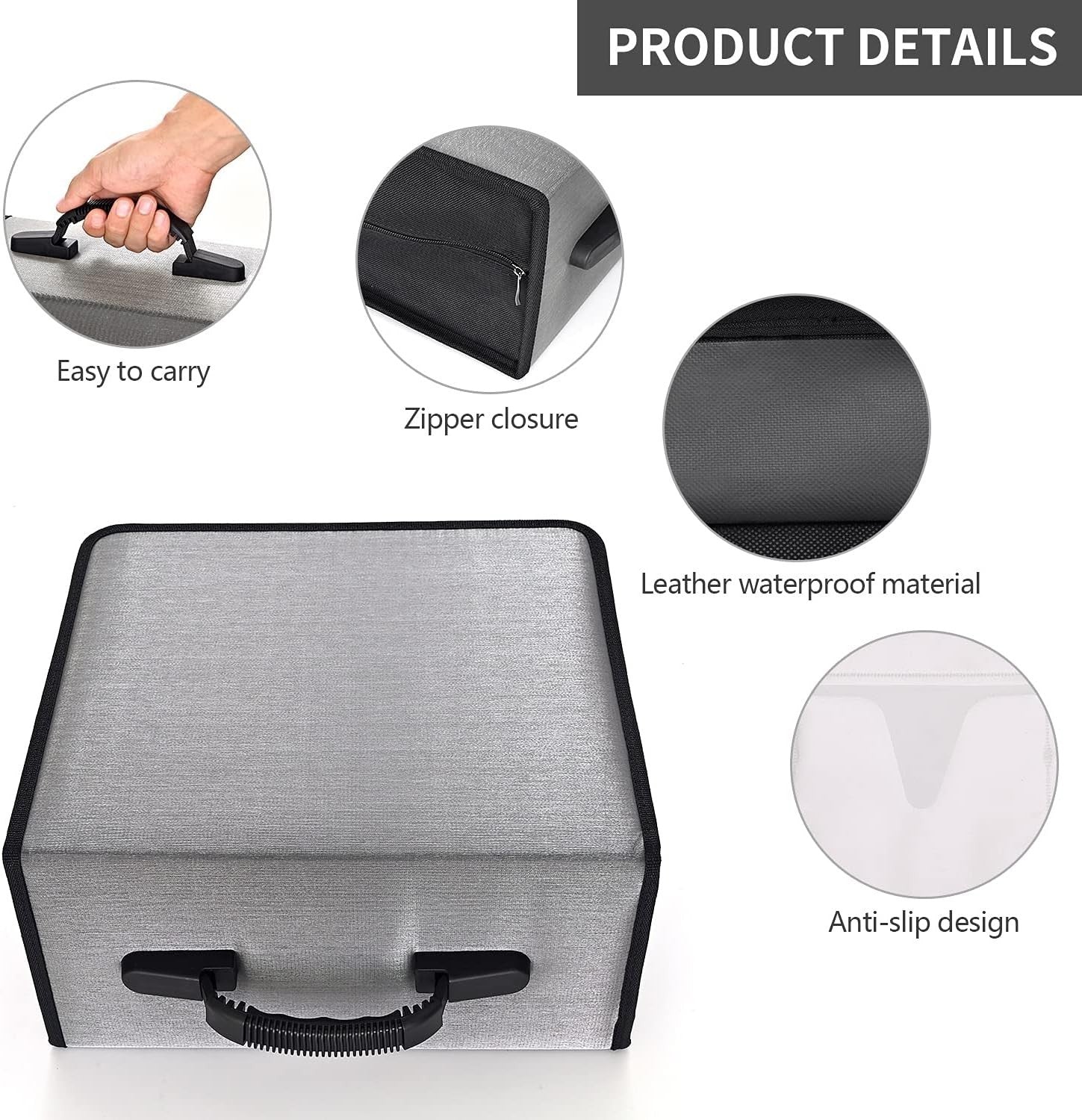 432 Disc CD DVD Storage Binder Case Zipper Media Organizer Wallet Grey