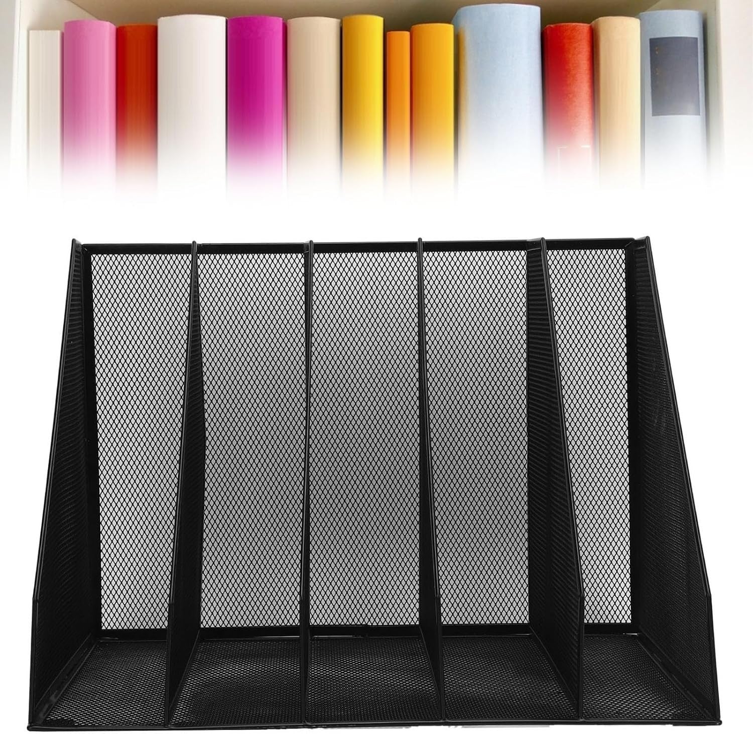 5-Tier Desk File Organizer | Vertical File Holder | Office Desktop Storage