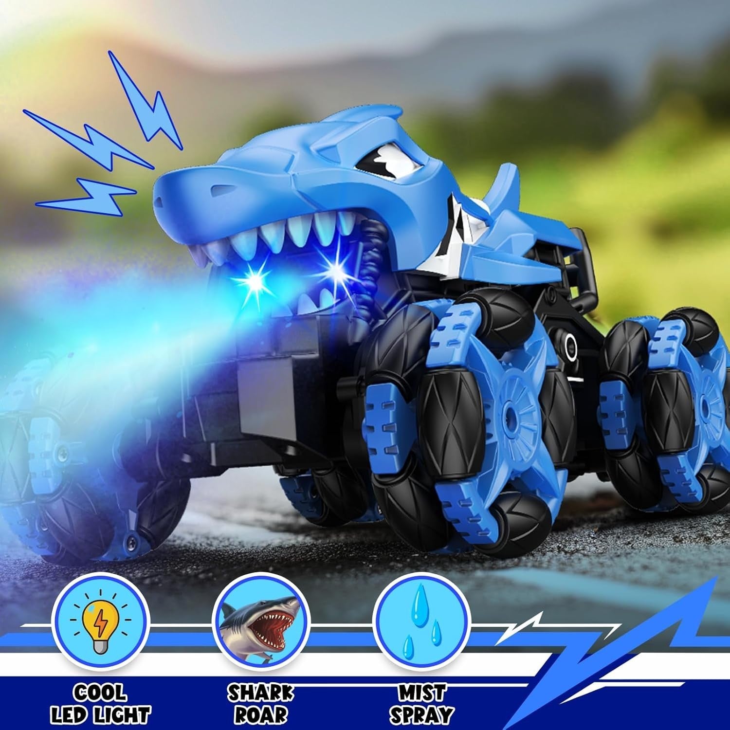 Monster Truck RC Car | 4WD Terrain Stomp Remote Control Car with Spray