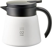 600ml Vacuum Insulated Coffee Tea Server Thermal Carafe White