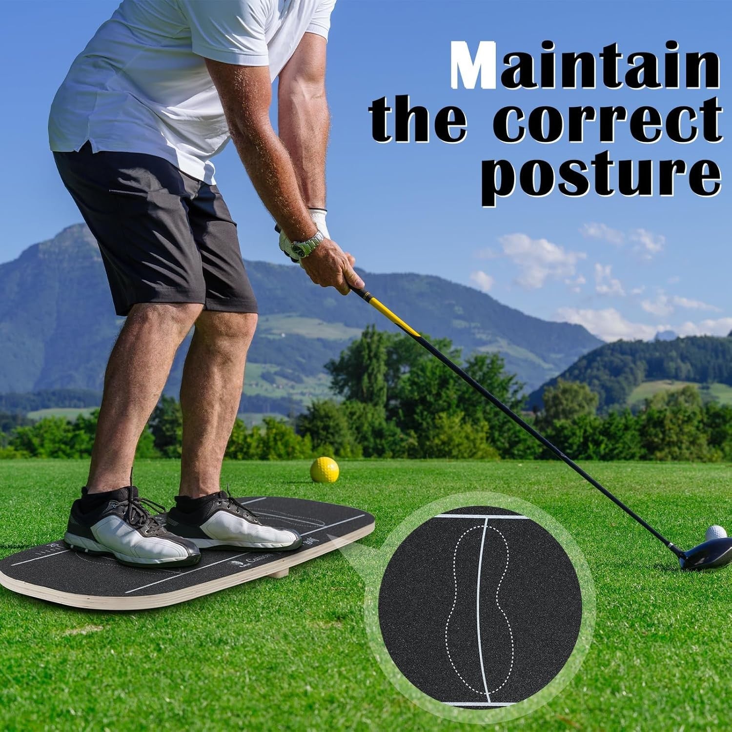 Golf Balance Board Swing Trainer Weight Shift Plate Aid