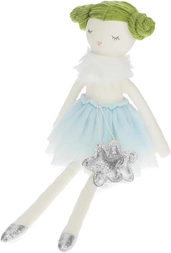 50cm Princess Rag Doll Soft Cloth Plush Toy Blue Dress Gift for Kids Girls