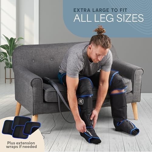 Heated Leg Compression Massager Boots for Circulation Pain Relief Recovery
