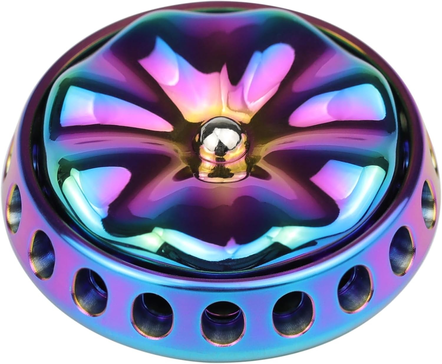 Rainbow Flower Metal Fidget Spinner Silent DIY Coin Top Slider