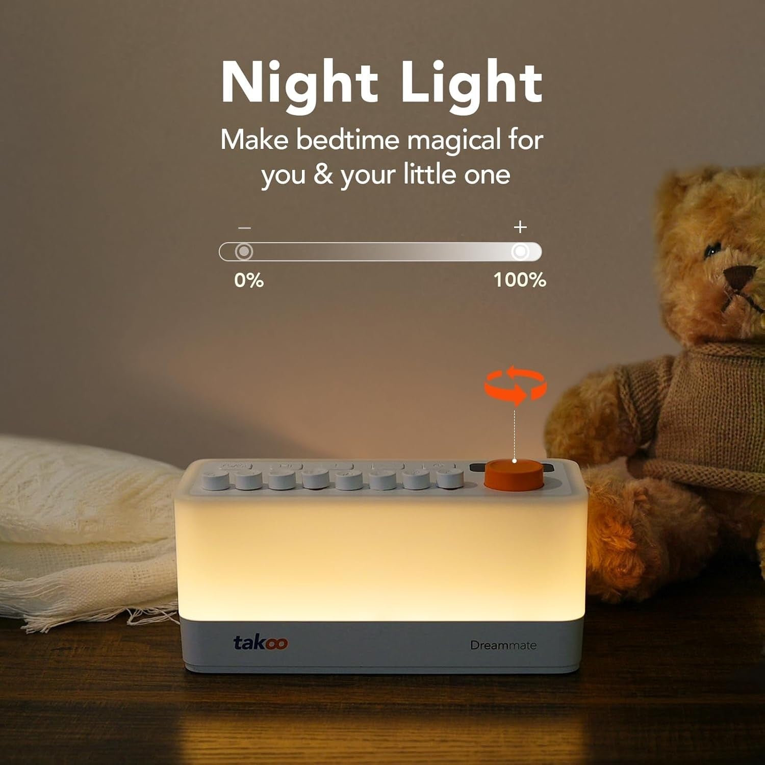 3-in-1 White Noise Sound Machine with Night Light & Bluetooth Speaker