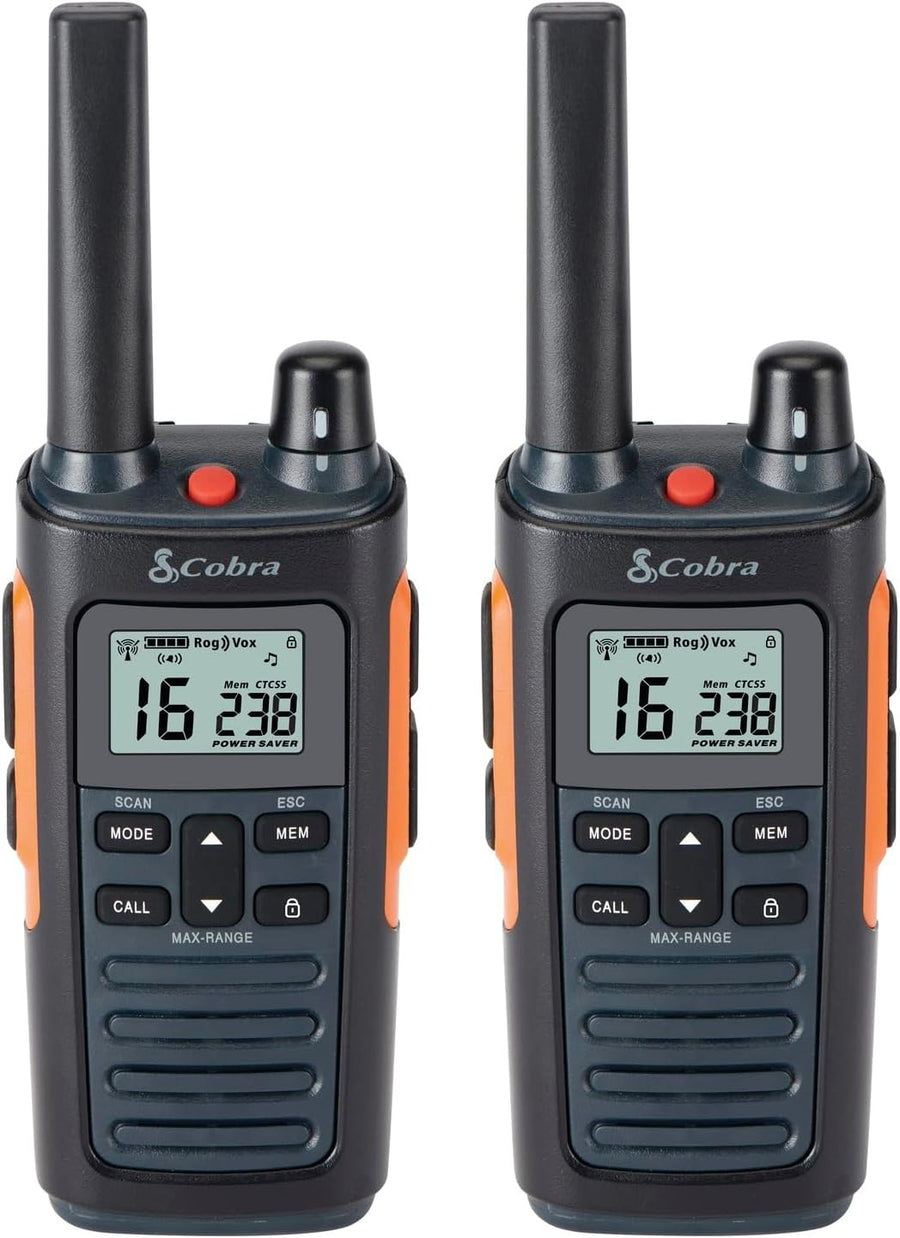 Rugged PMR446 Walkie Talkies 2 Pack Rechargeable IP54 10KM Radios