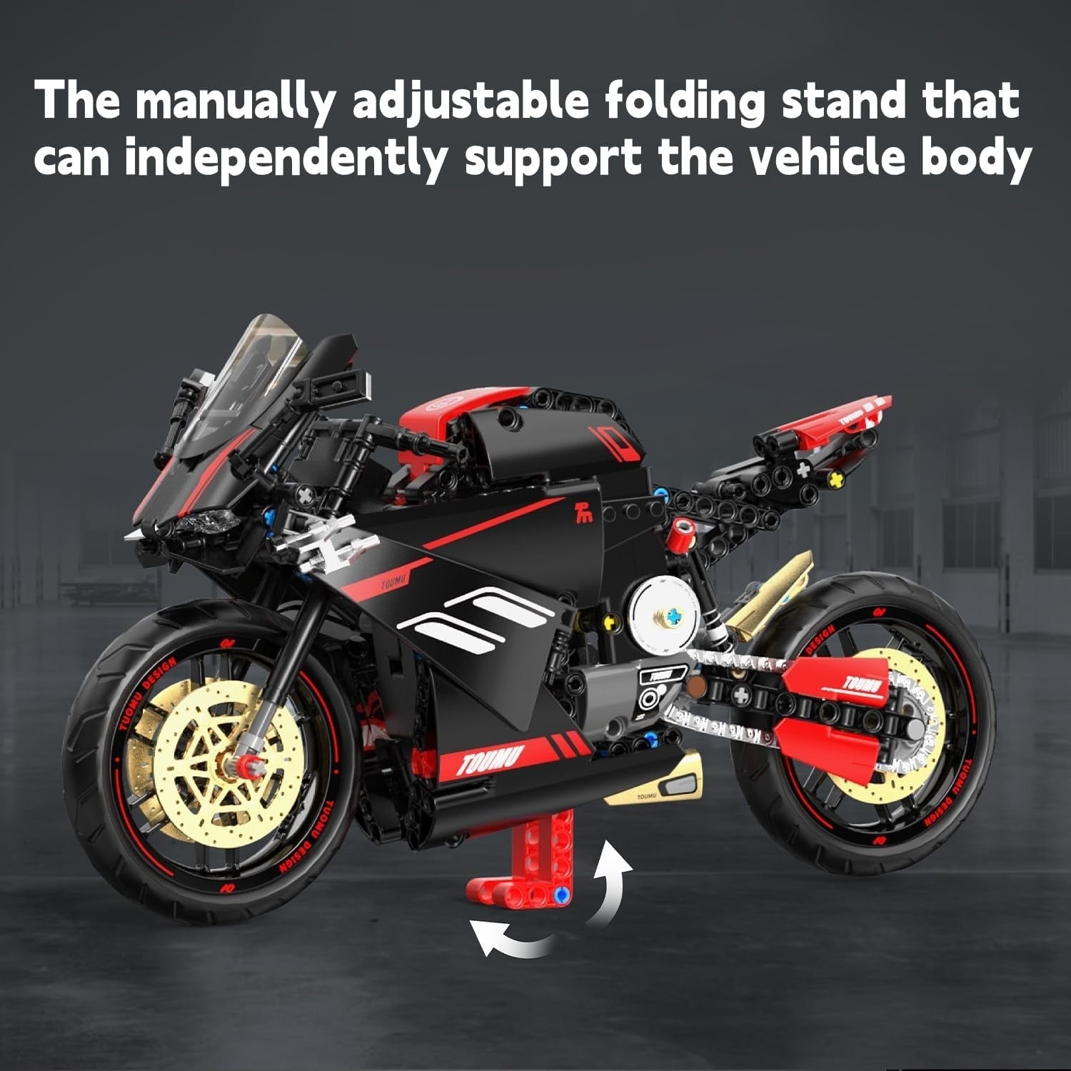 426-Piece Motorcycle Building Kit with Full-Color Guide & Display Ready