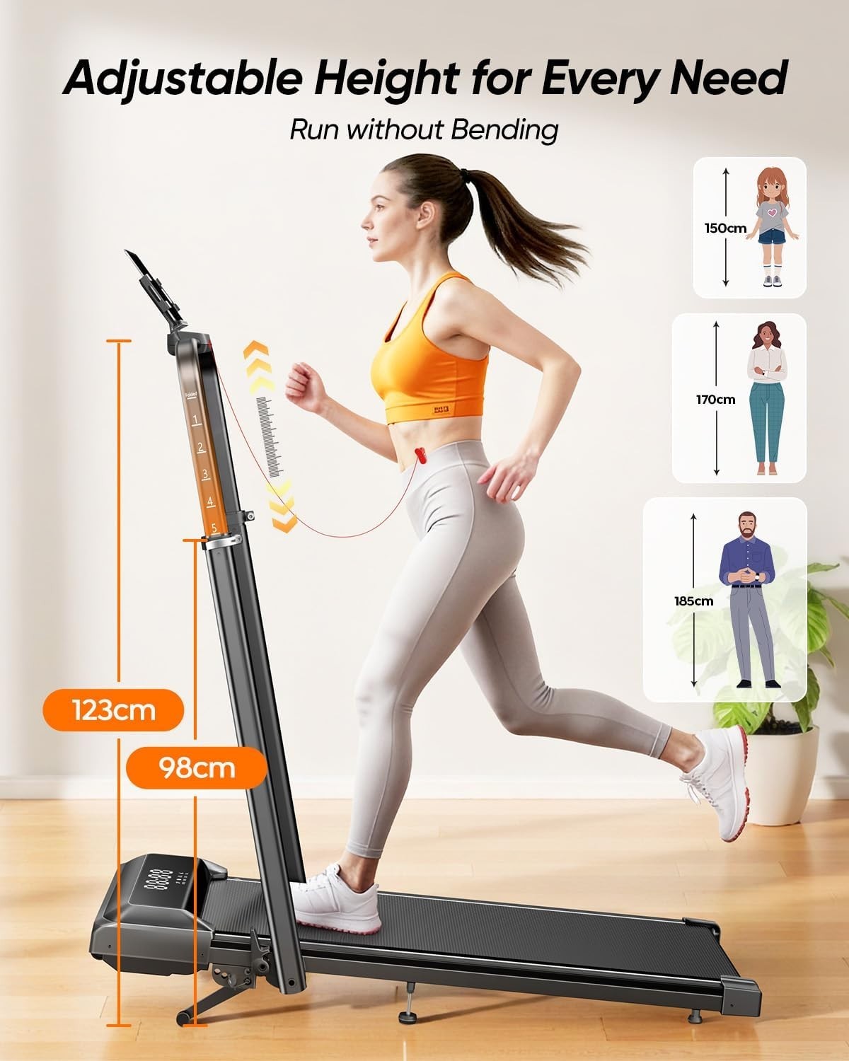 Under Desk Treadmill 2.5HP Home Walking Running Pad 9% Incline LED Display.