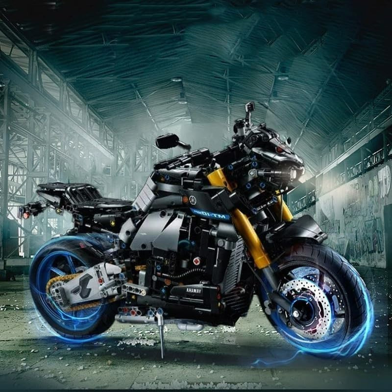 Motorcycle Building Blocks Kit 1478 PCS | Realistic Racing Model Gift