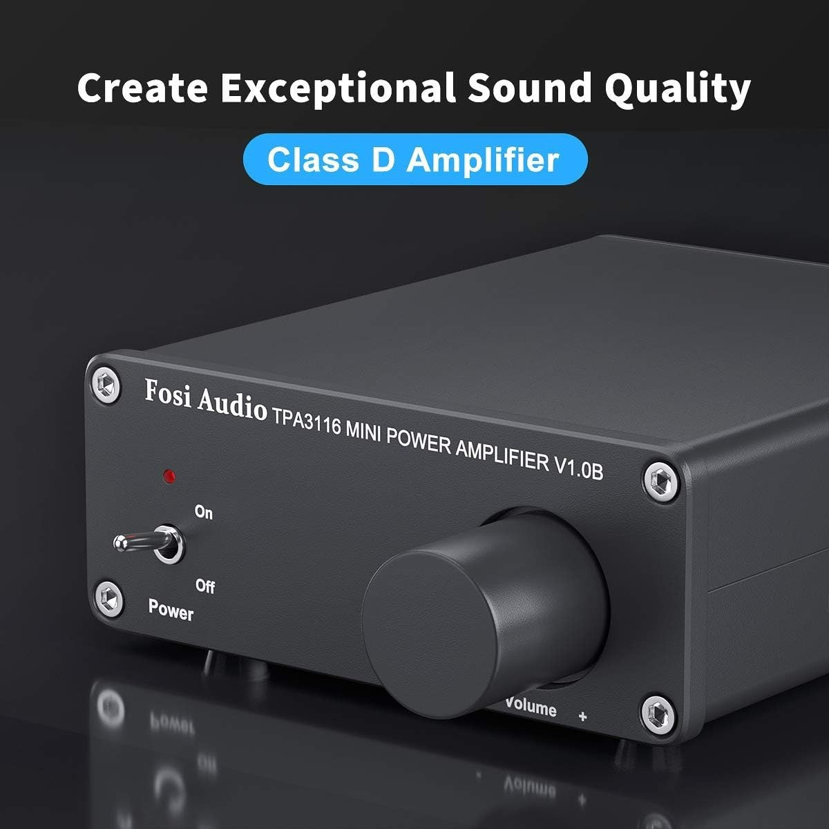 2 Channel HiFi Stereo Amplifier 50W x2 | Class D Mini Audio Amp RCA Input | 19V