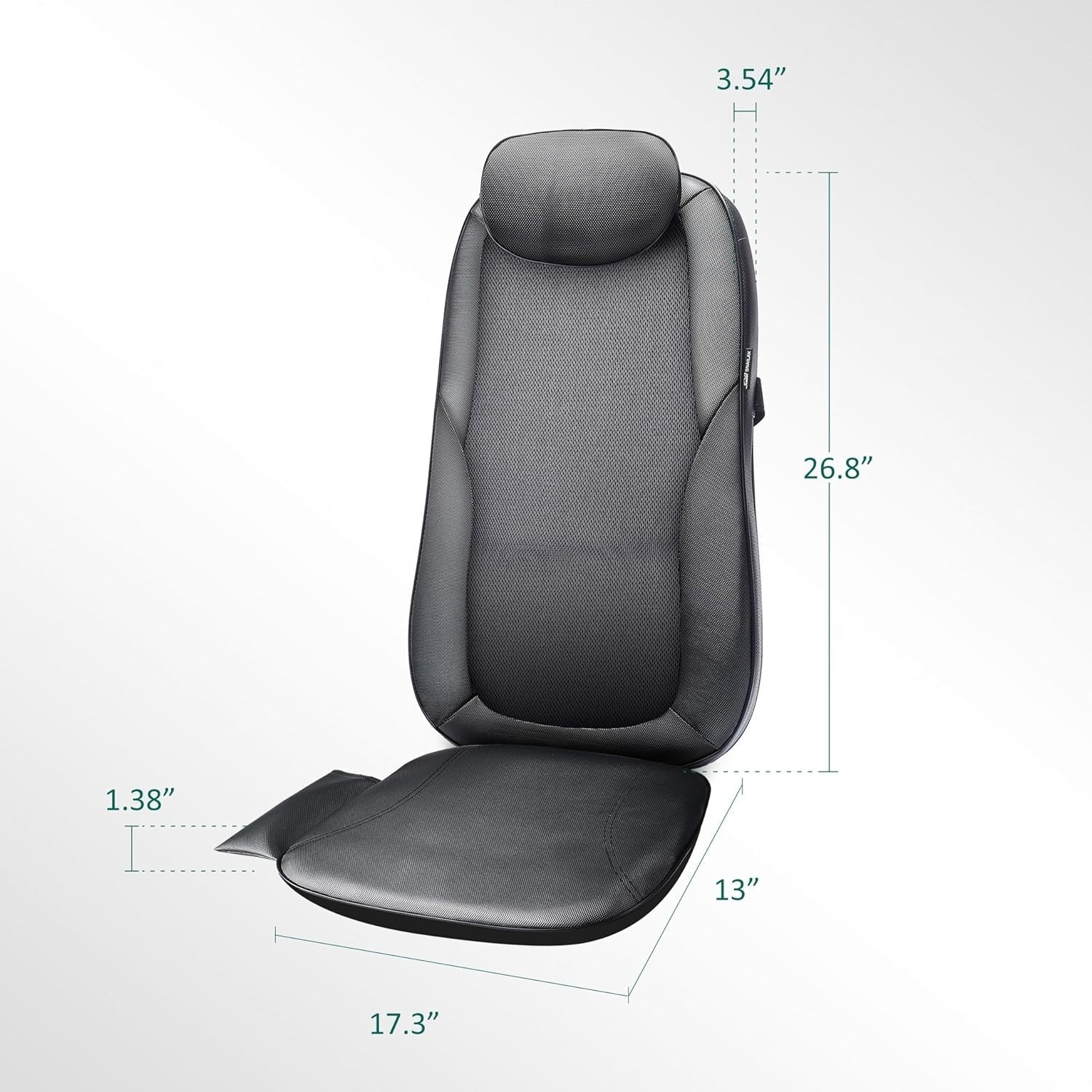 Deep Shiatsu Back & Neck Massage Chair Pad with Heat, Adjustable Kneading & Remo