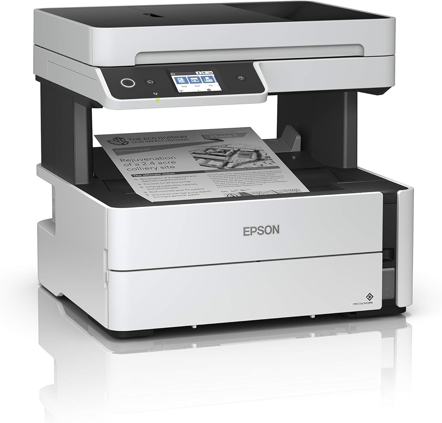 White Monochrome EcoTank A4 Wireless Printer Duplex Copy Scan Fax