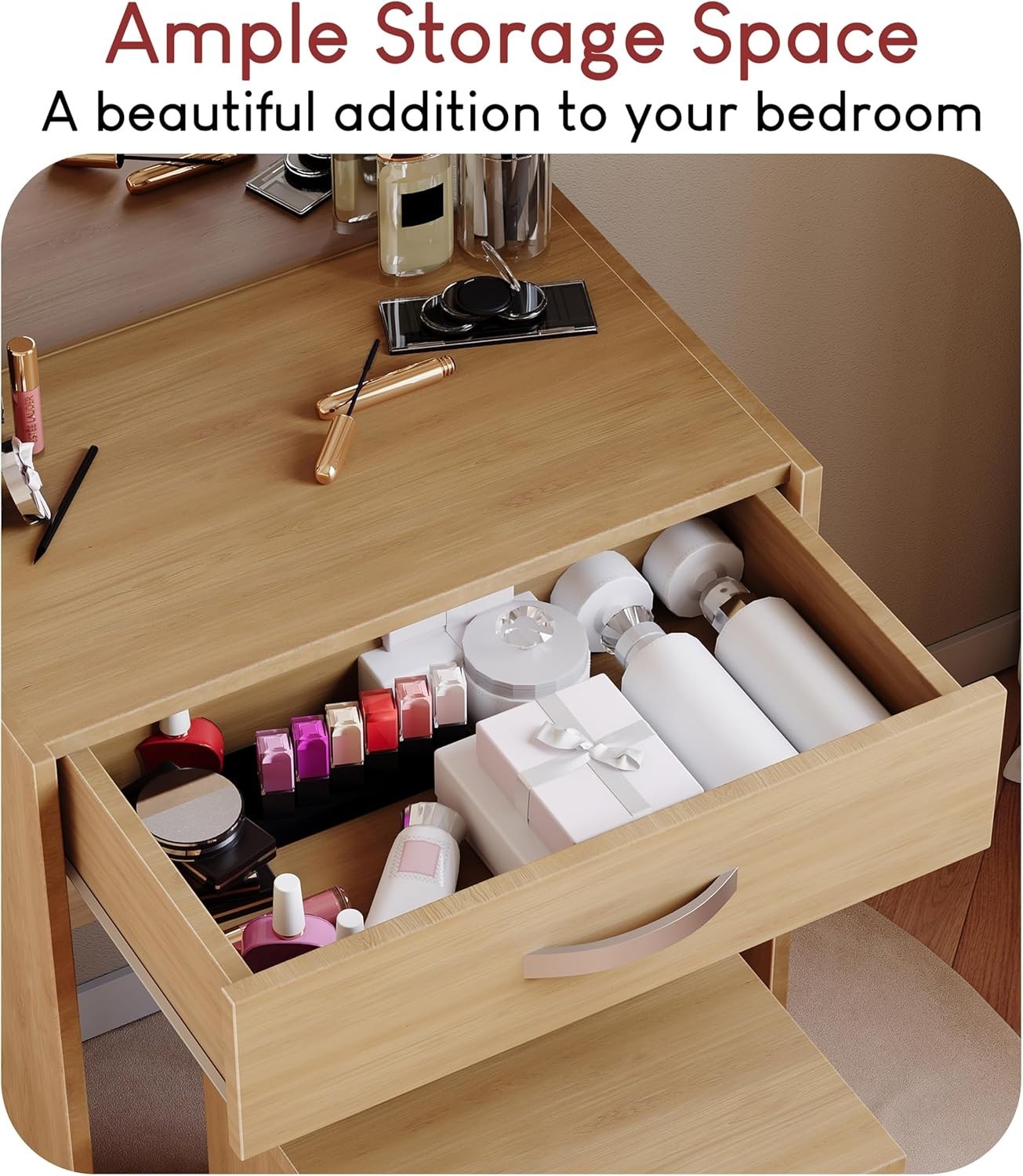 Pine Modern Hallway Storage Bench with Drawer Entryway Shoe Seat Chest