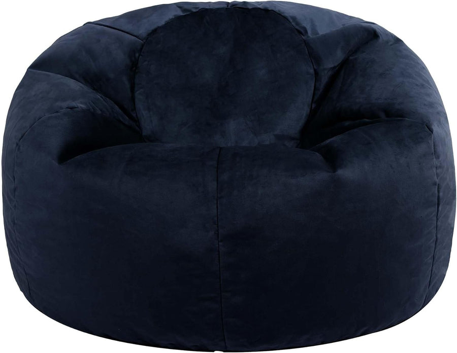 Large Velvet Bean Bag Chair Adults Kids Gaming Sofa Seat Midnight Blue