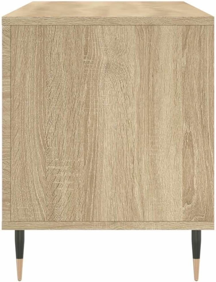 Vinyl Record Cabinet Storage Stand Turntable Media Unit Sonoma Oak