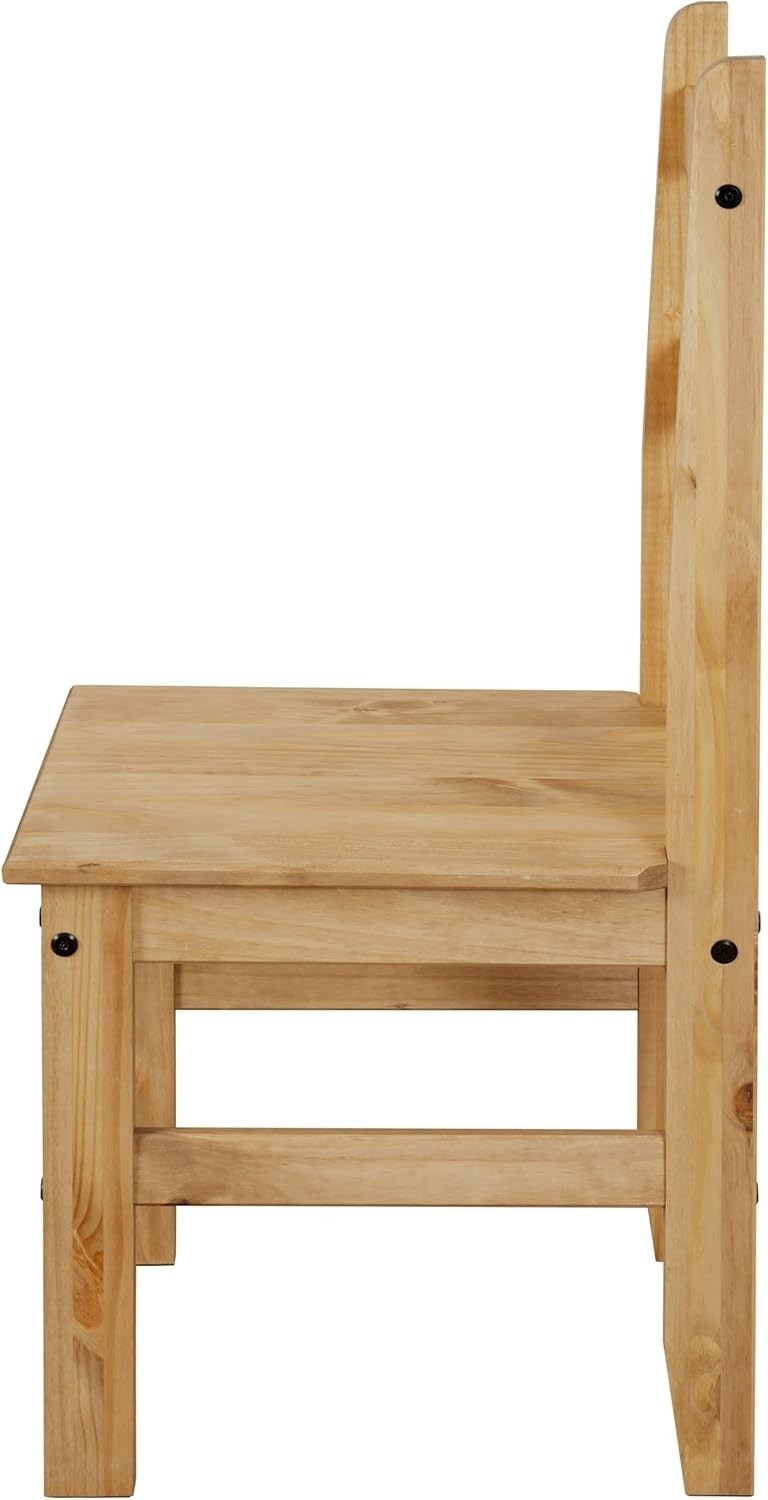Solid Pine 4-Seater Dining Set – Rustic Wood Table & Chairs for Compact Spaces