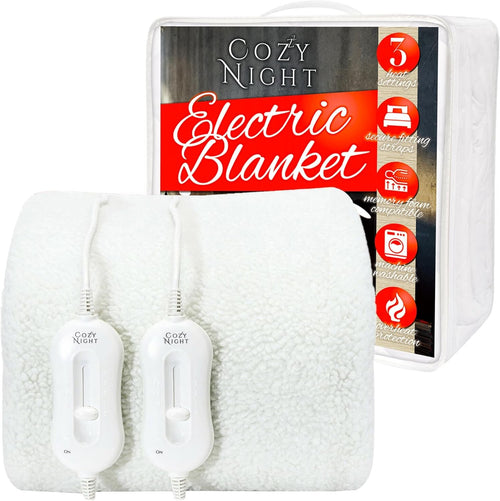 King Size Electric Blanket Underblanket Dual Control Heated Mattress Cover