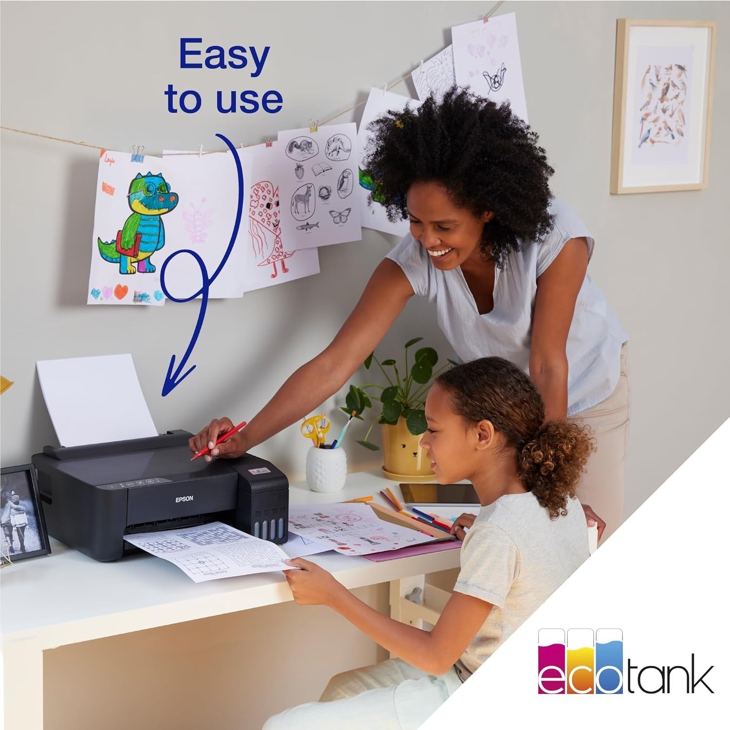Black EcoTank ET-1810 A4 Single Function Wi-Fi Ink Tank Printer