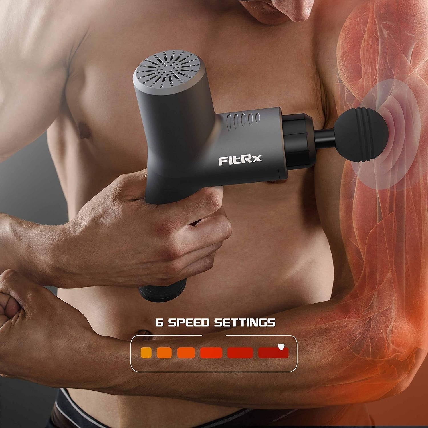 Handheld Massage Gun Deep Tissue Back Pain Relief Quiet Motor Carry Case