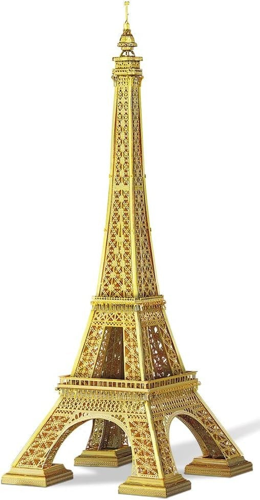 3D Metal Puzzle Eiffel Tower Model Kit, 96 pcs, Stainless Steel, Brain Teaser