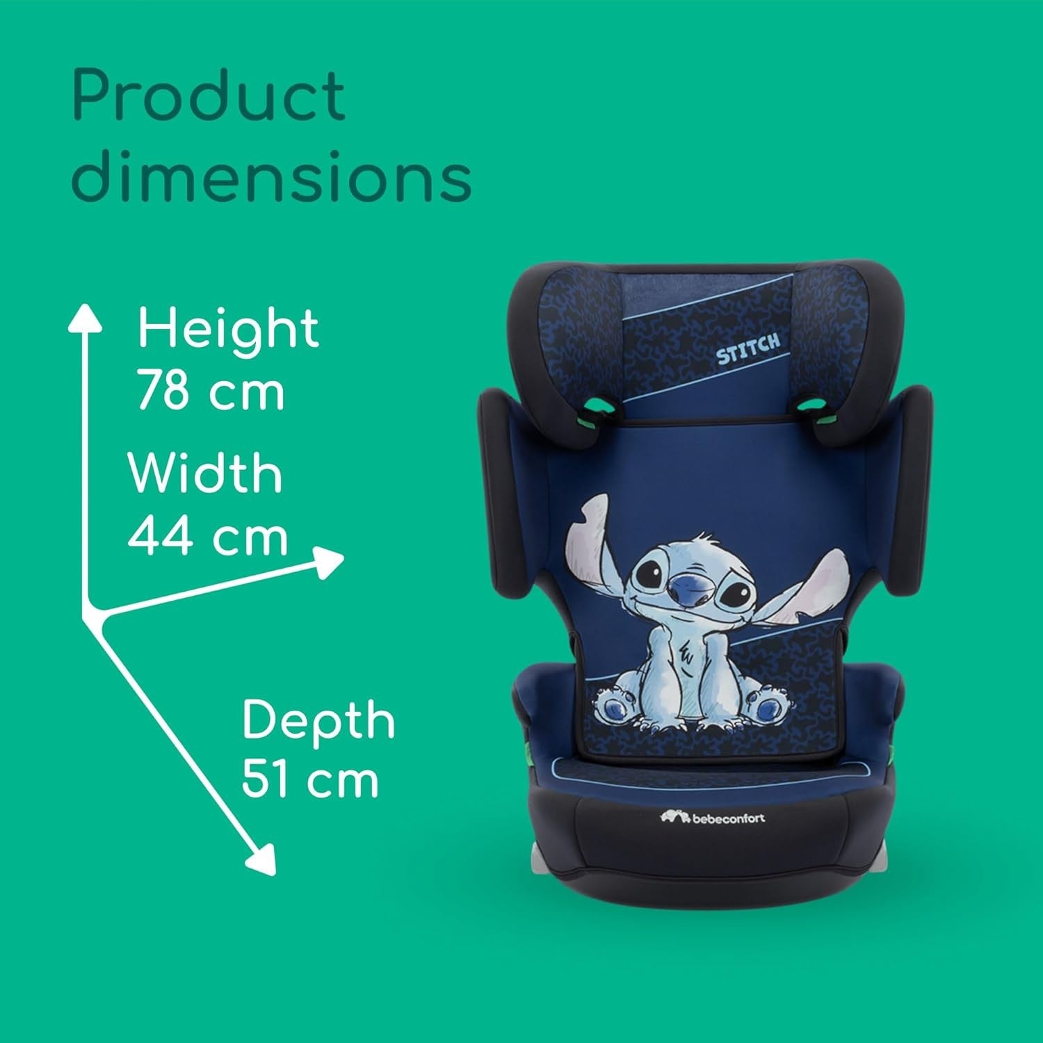 i-Size High Back Booster Seat 3–12 Years Foldable Lightweight 100–150cm