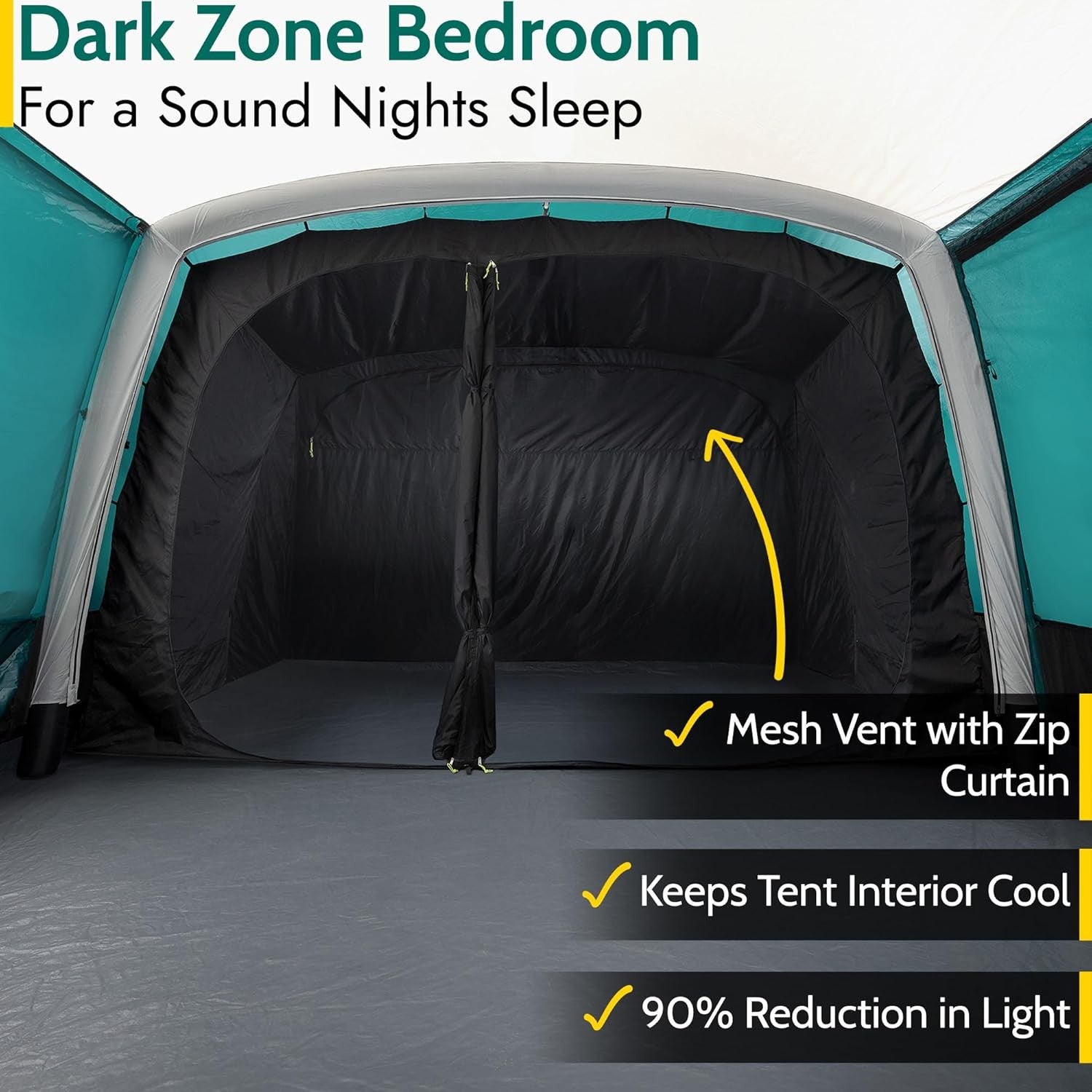 5 Man Inflatable Air Tent 5000mm Waterproof Family Camping Tunnel