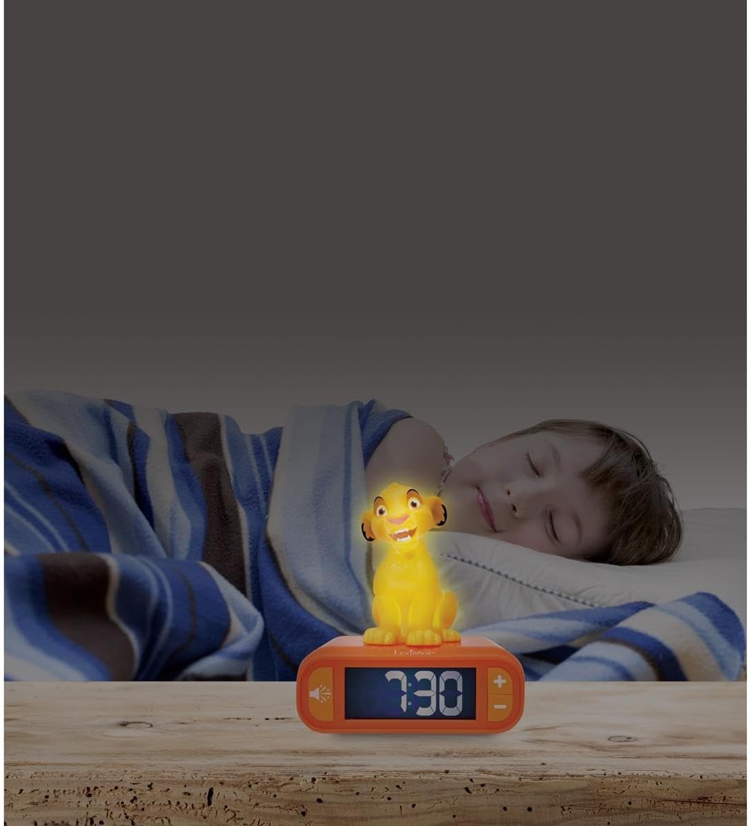 Kids Alarm Clock Night Light LED Display Snooze Sounds Cute Bedroom
