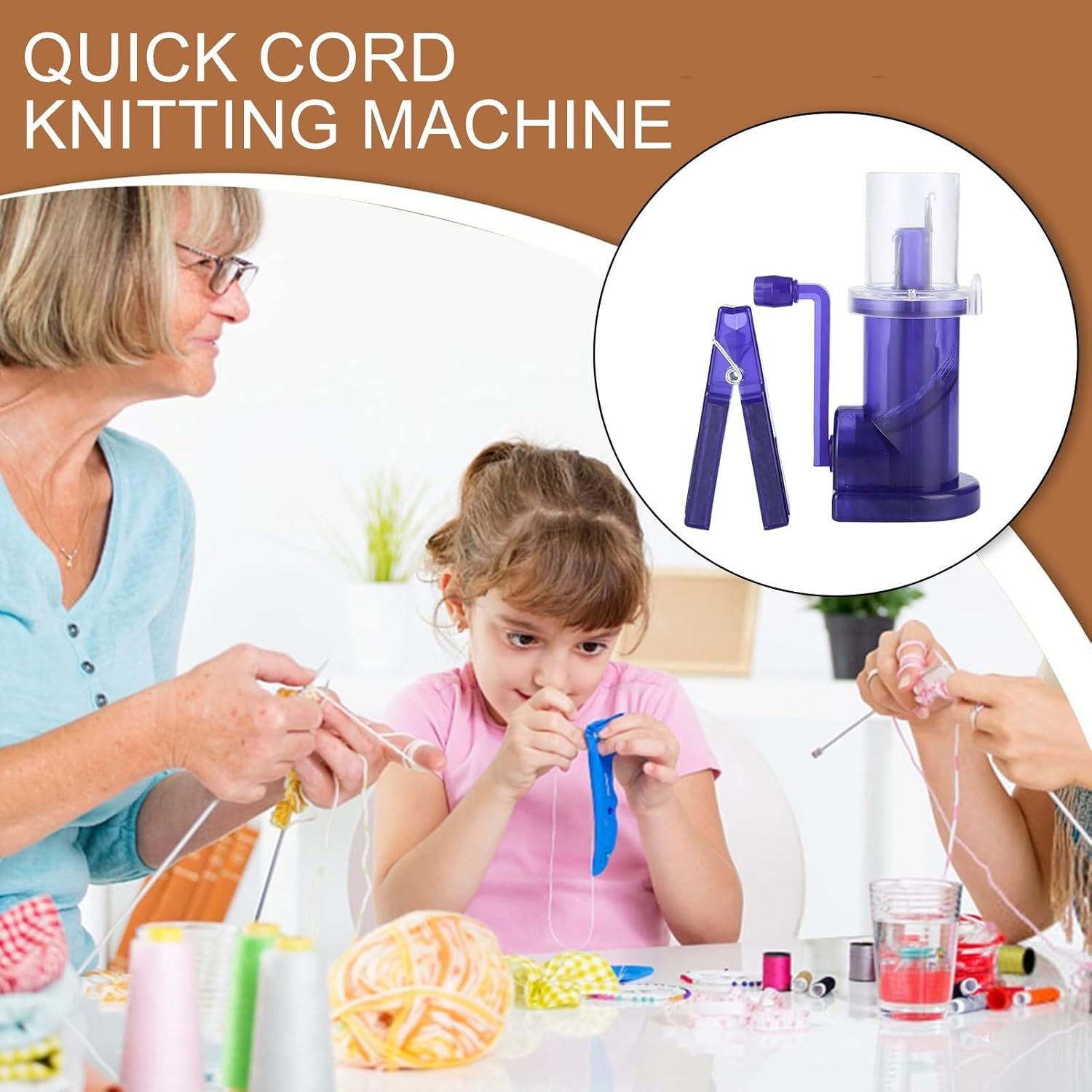 Automatic Knitting Machine Hand Crank Loom Bracelet Weaving Tool