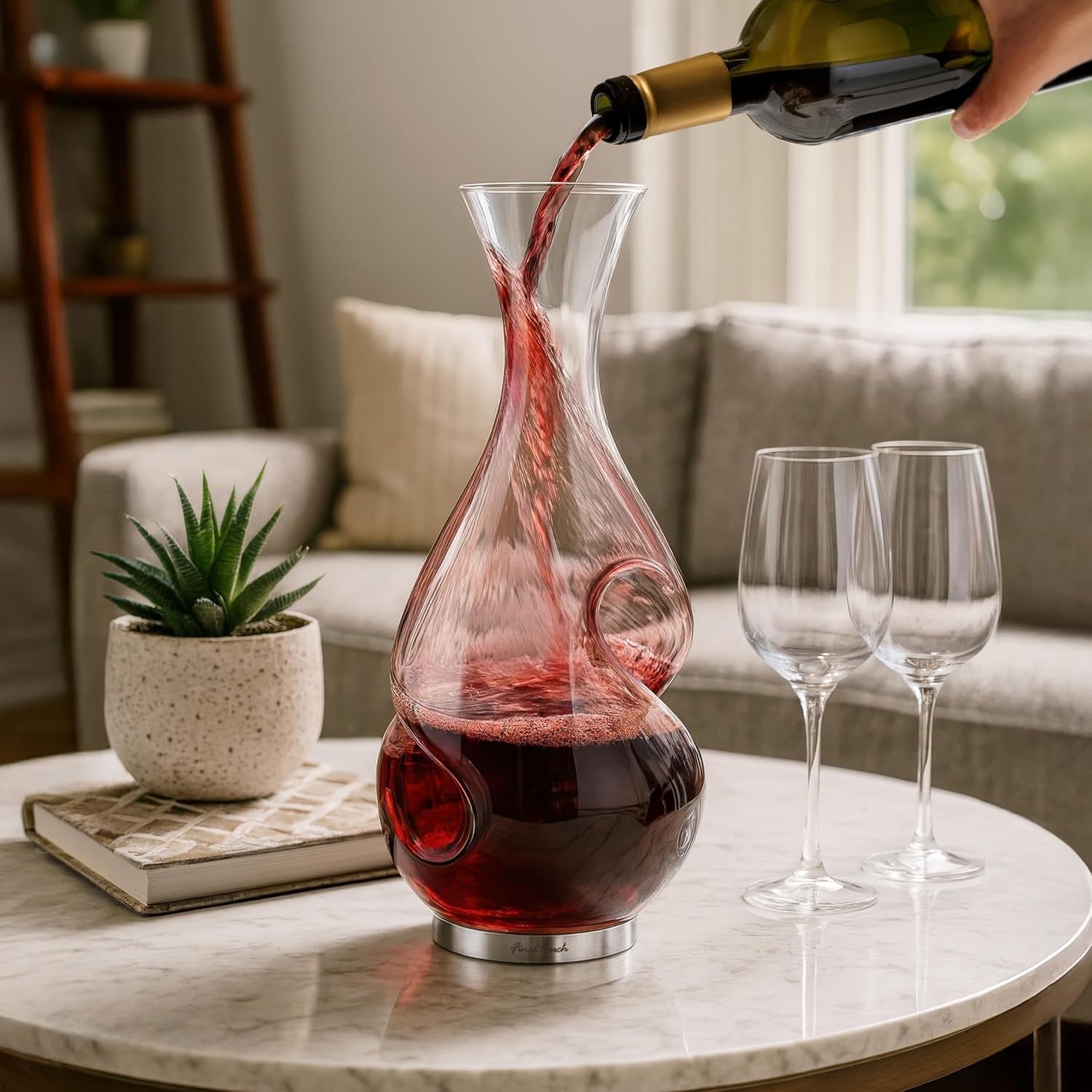750ml Conundrum Wine Decanter Borosilicate Glass 2-Phase Aerator Gift Set