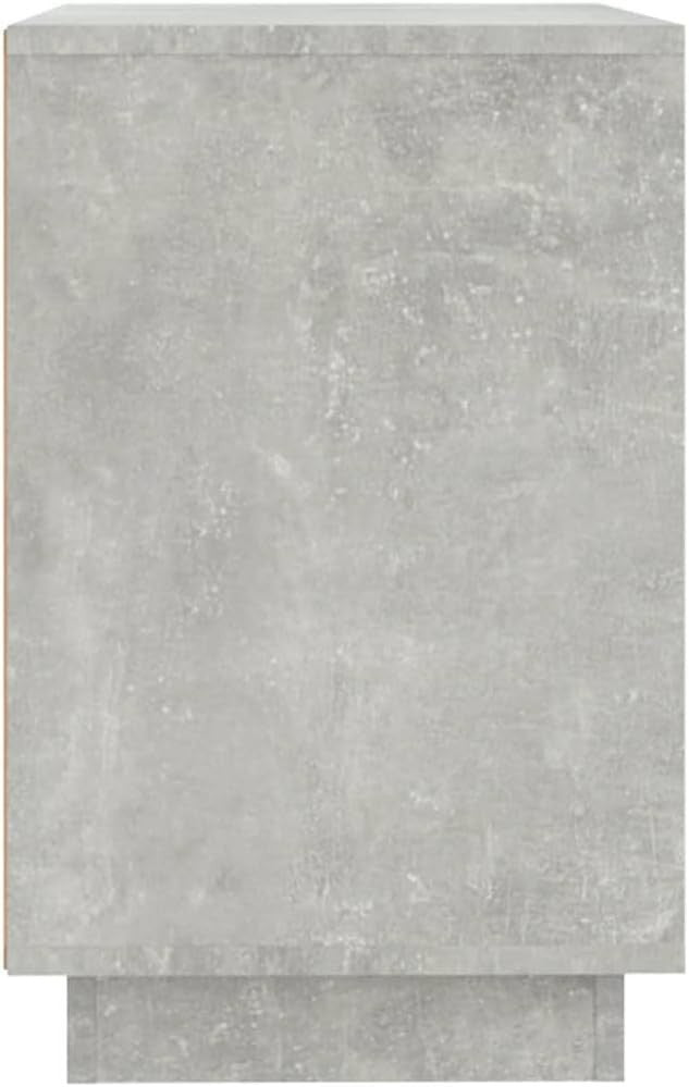 Concrete Grey Sideboard Cabinet with 6 Compartments | Durable Engineered Wood